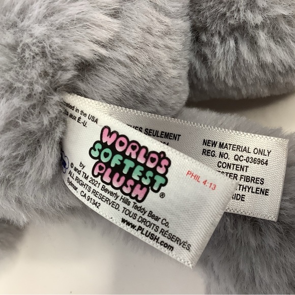 World's Softest Plush Gray Elephant Stars Ears Stuffed Animal Baby Lovey 10” - Picture 6 of 6